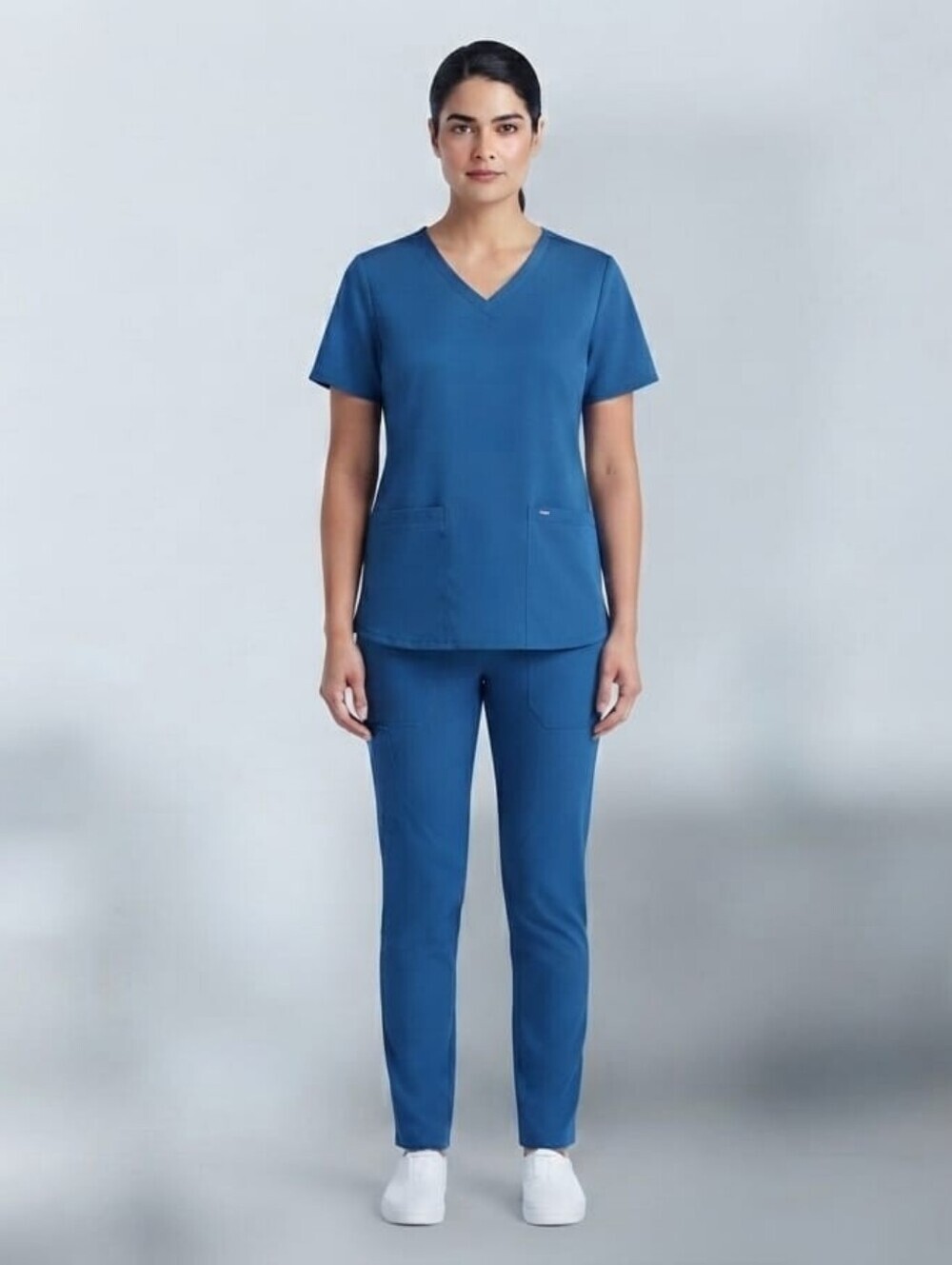 Careisma Women’s V-Neck Scrub Top – Royal Blue Pre- owned ( 2XL )